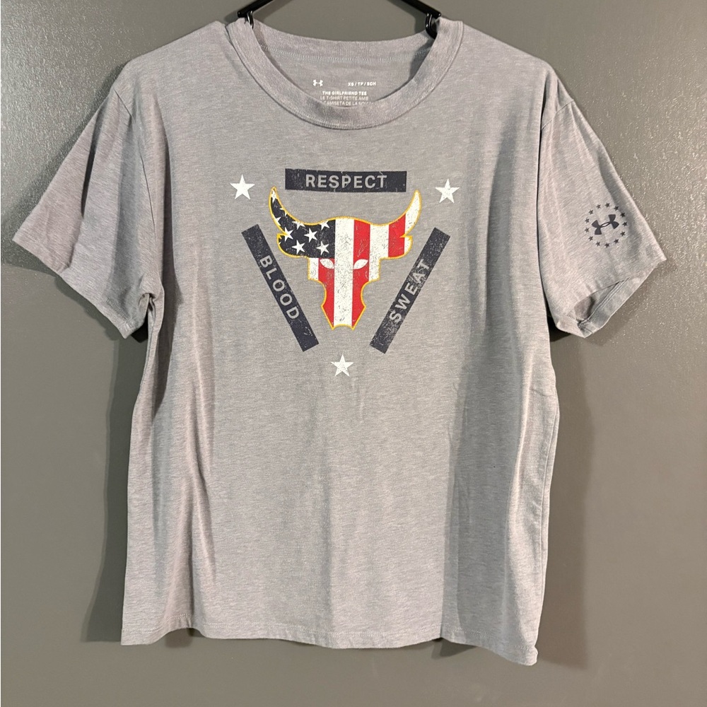 Under Armour Gray Girlfriend Tee SZ-SMALL